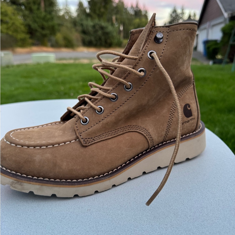 Carhartt Men's Tan Leather Work Boot - Picture 4 of 4